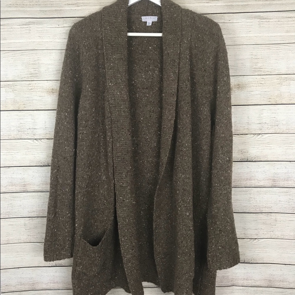 A PEA IN THE POD Long Open Cardigan Sweater